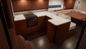 El Arcona 465 Mk II se ofrece con dos tonalidades de carpinteria y una misma ton