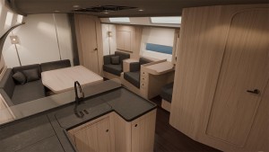 Dentro del clasicismo de la distribución (3 cabinas + 2 baños), destacan los sil