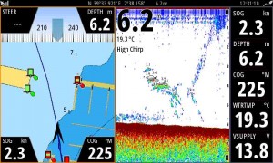 Mar Abierto - La doble presentación Navegación/Sonda, complementada opcionalment