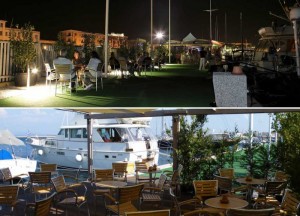 Bar/Restaurante, aseos y duchas en la casa-club de Marinatour en Carloforte