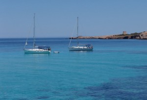 Playa d'es Comte en temporada baja