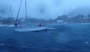Portinatx bajo la lluvia