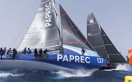 Un viento consistente sopló en todas las regatas de los TP52 en Marina Rubicón.