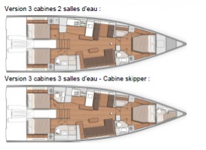 Mar Abierto - El FY53 se propone con tres camarotes dobles y dos o tres baños. E